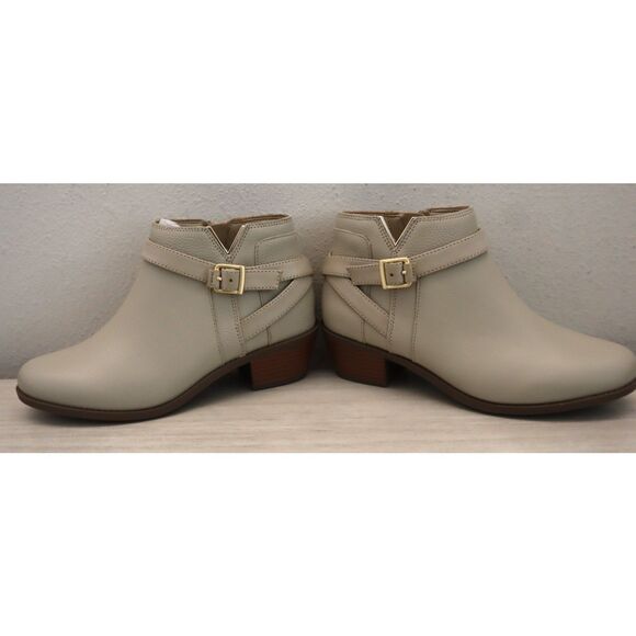 Vionic J0765L2250 Women's Sz 6W Oatmeal/Beige Leather Farrah Ankle Boots - Picture 7 of 13